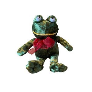 DanDee Collector's Choice Mesh Bow Frog Stuffed Animals 7-inches